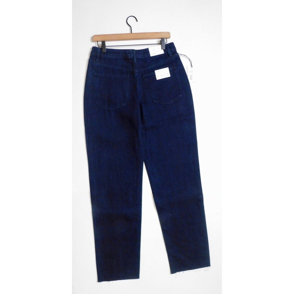 NWT!! WEWOREWHAT Low Rise Dad Jeans Dark Wash Blue Raw Hems Denim Casual Size 27