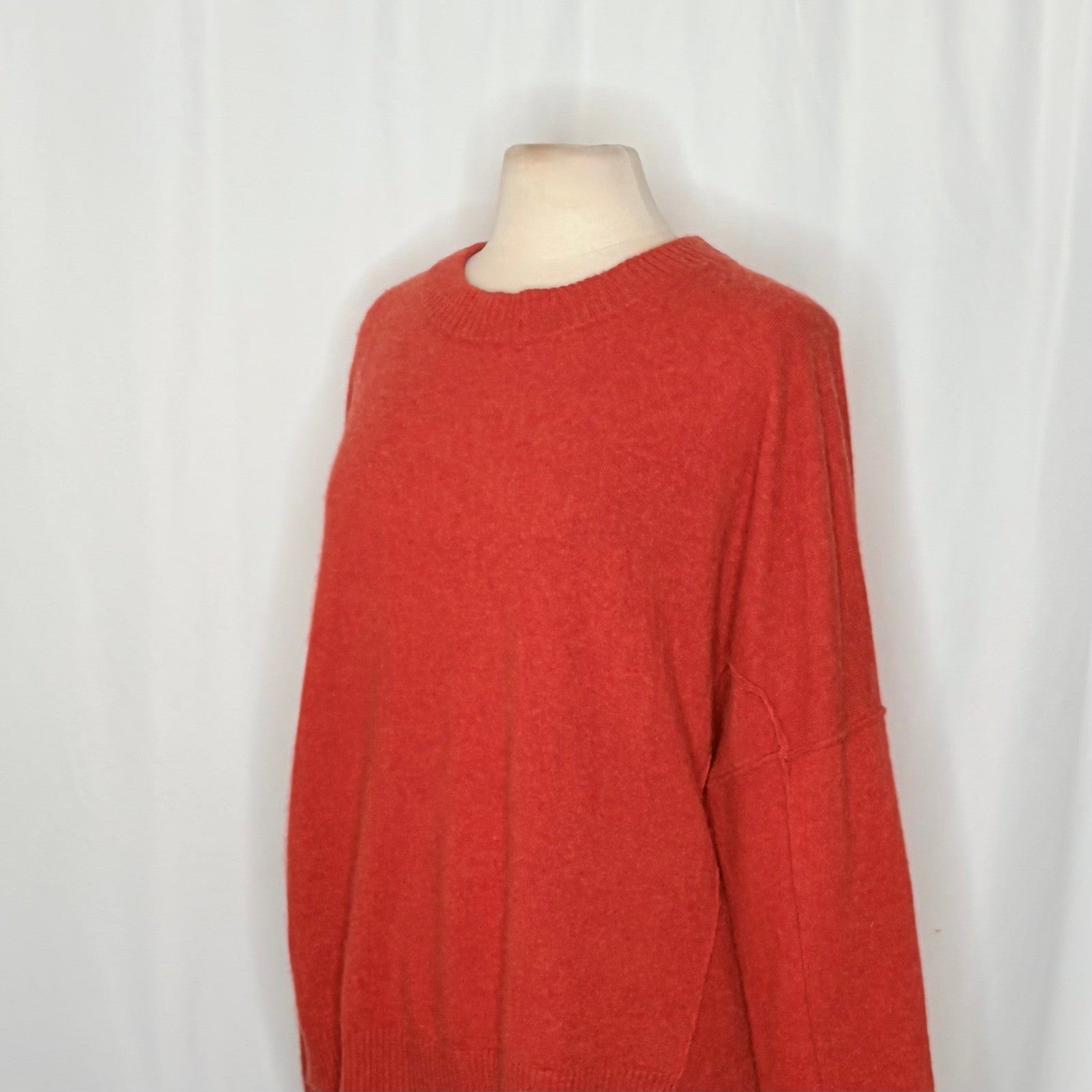 FREE PEOPLE Cashmere Mila Sweater Crew Neck Pullover Knit Oversized X-Large