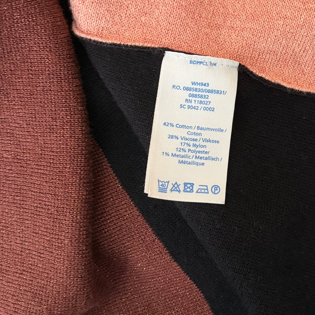 BODEN Rosemary Sparkle Knit Fit N' Flare Dress Pink Chocolate Brown US Size 6