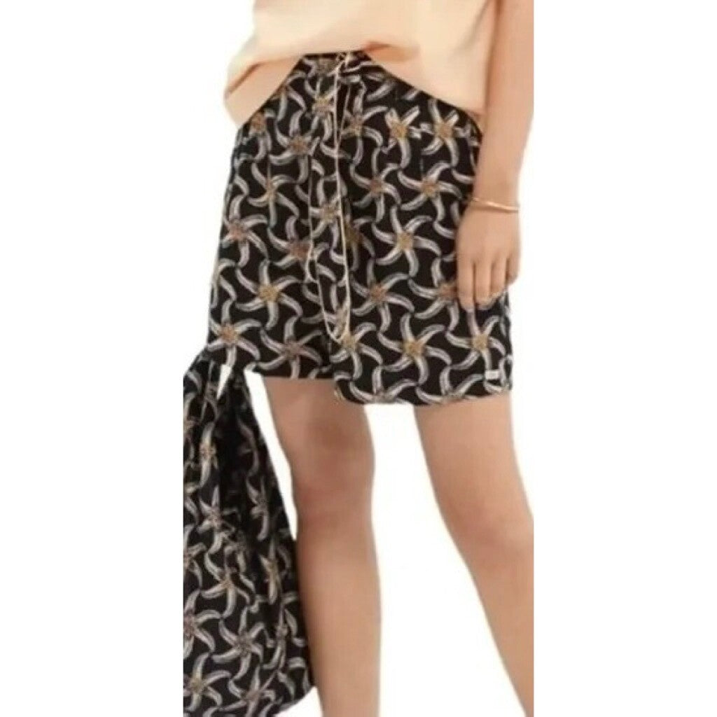 SCOTCH & SODA Maison Scotch Black Starfish Sun Ray Printed Belted Shorts Large