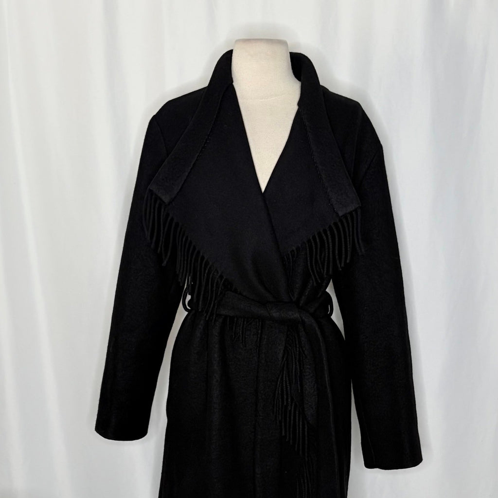 NWT!! IRO Nicky Wool Cashmere Blend Shawl Collar Long Sleeve Wrap Coat 34 XS