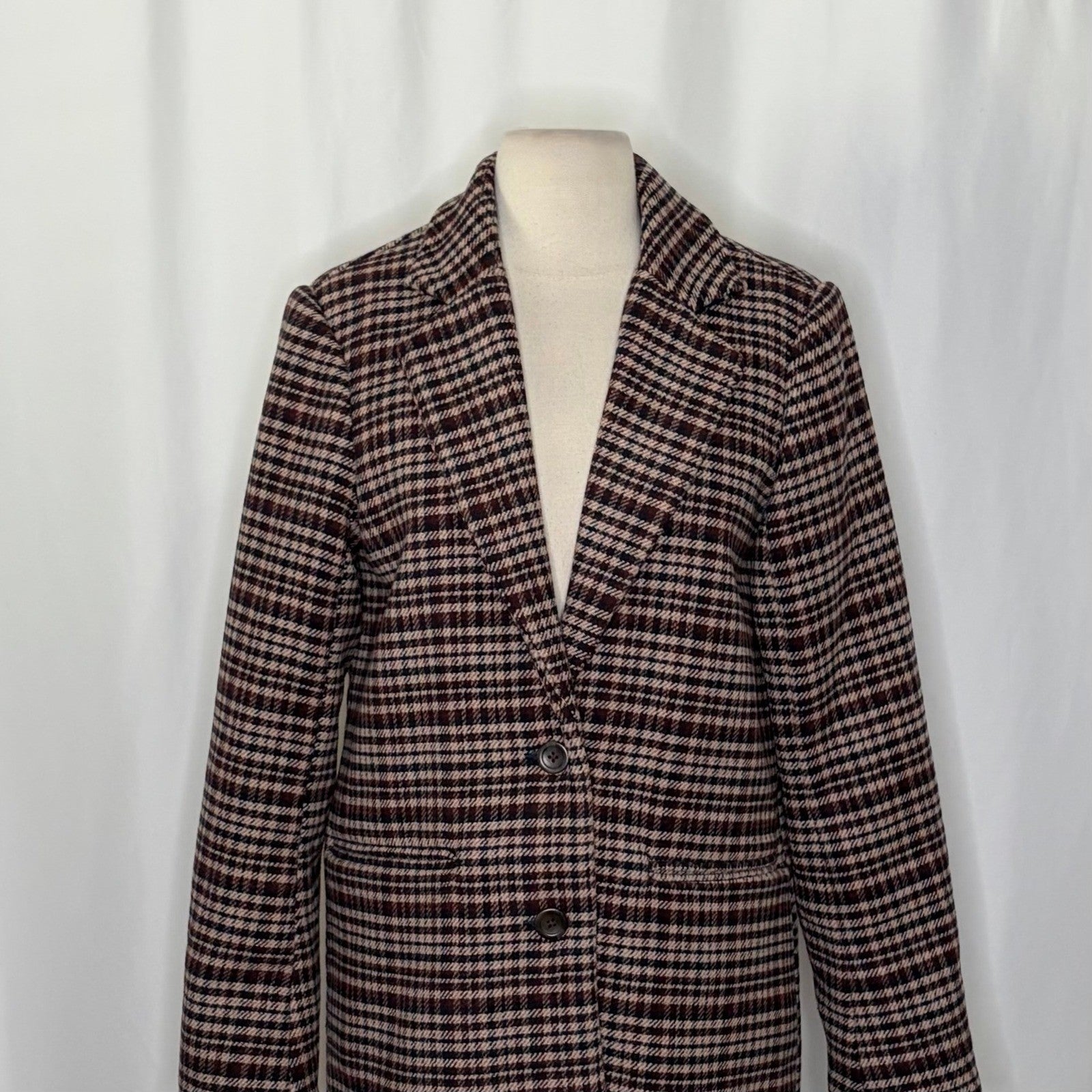 ABERCROMBIE & FITCH Heavyweight Wool Blend Blazer Coat Preppy Academia Small