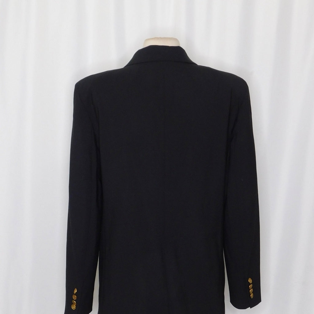 NWT!! J. CREW Vivienne Blazer Italian Bi-Stretch Wool Blend Black Preppy Size 16