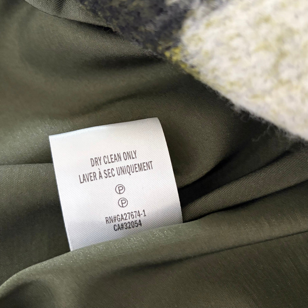 Anthropologie EVA FRANCO Dean Plaid Coat Wool Blend Pockets Double Breast Small