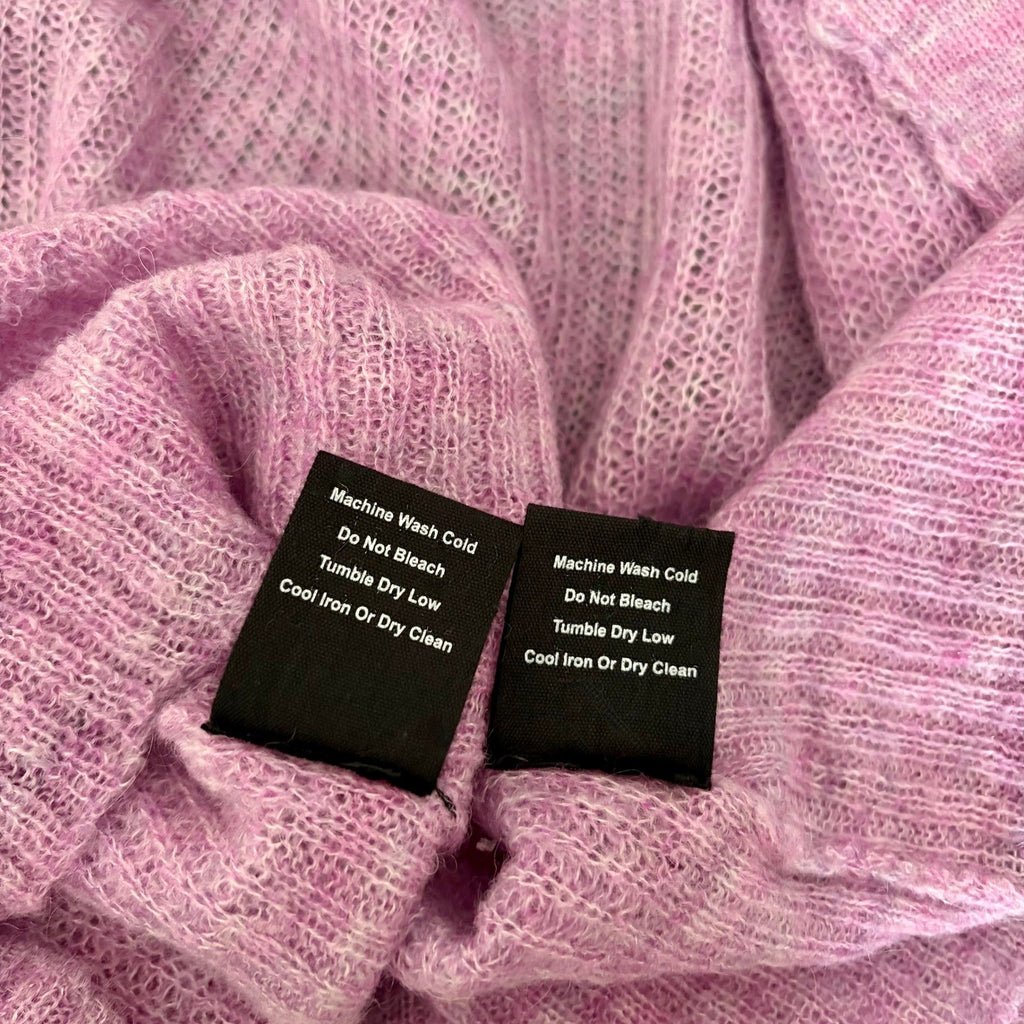 Revolve MONROW Two Piece Twinset Cardigan Tank Sweater Wool Mohair Purple XS