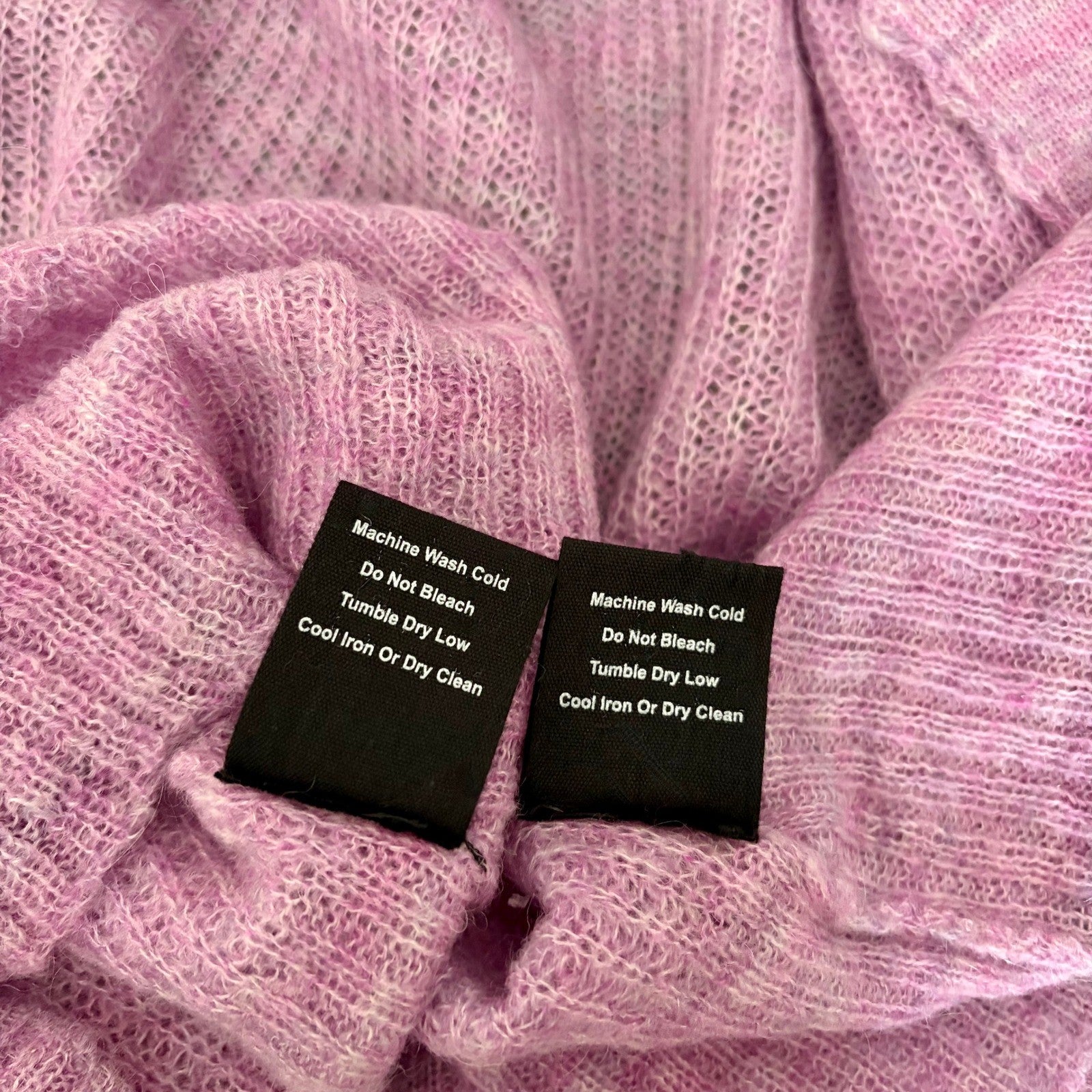 Revolve MONROW Two Piece Twinset Cardigan Tank Sweater Wool Mohair Purple XS