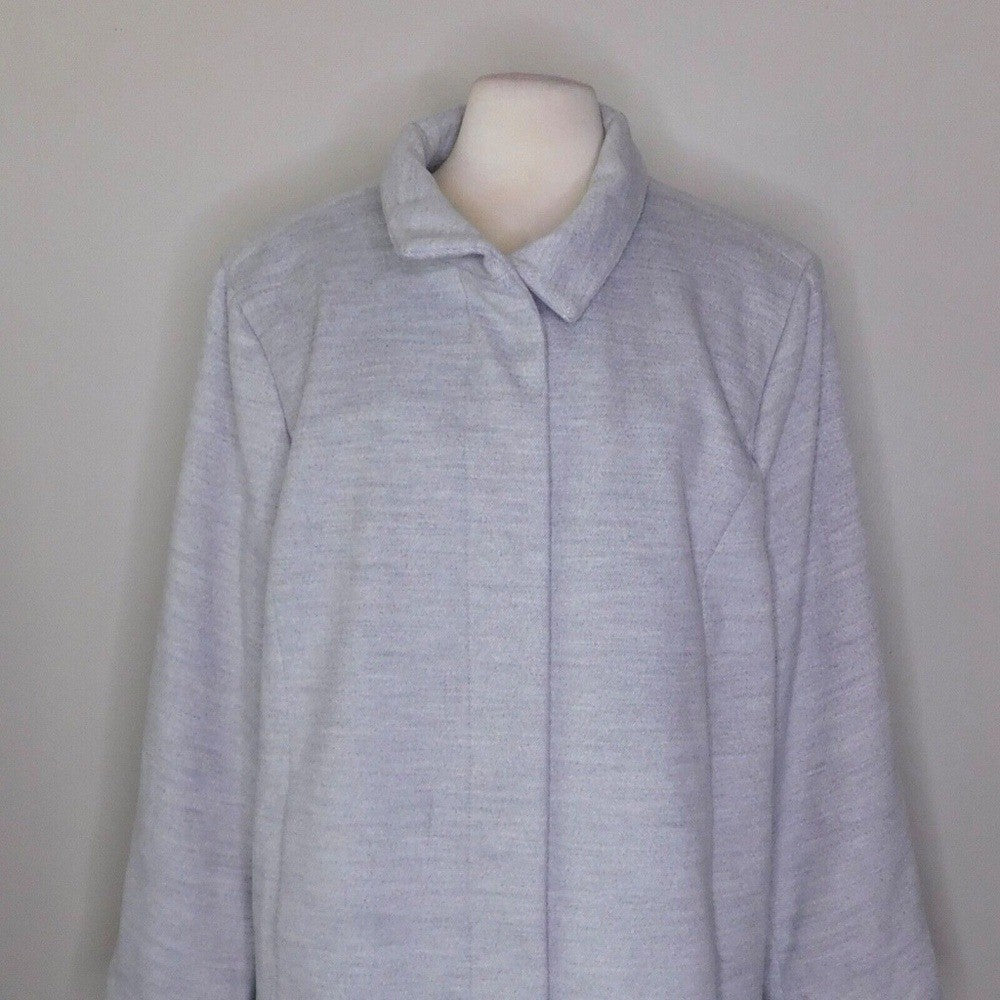 NEW!! LANDS' END Heathered Gray Jacket Blazer Peacoat Button Down 22W Petite
