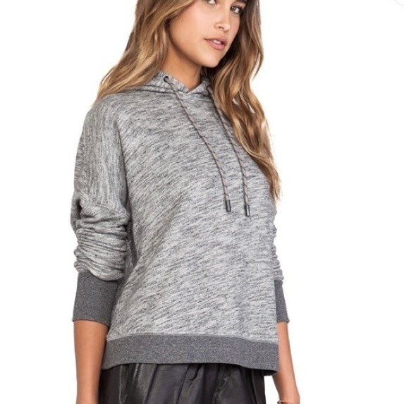 RAG & BONE Jean Murphy Hoodie Crossover Envelope Back Hood Gray Pullover X-Small