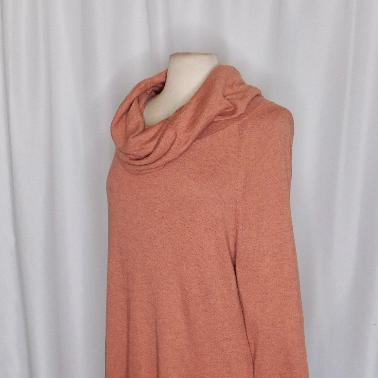 JOIE Wesley Cowl Neck Slouchy Sweater Heather Pale Clay Pullover Knit Medium