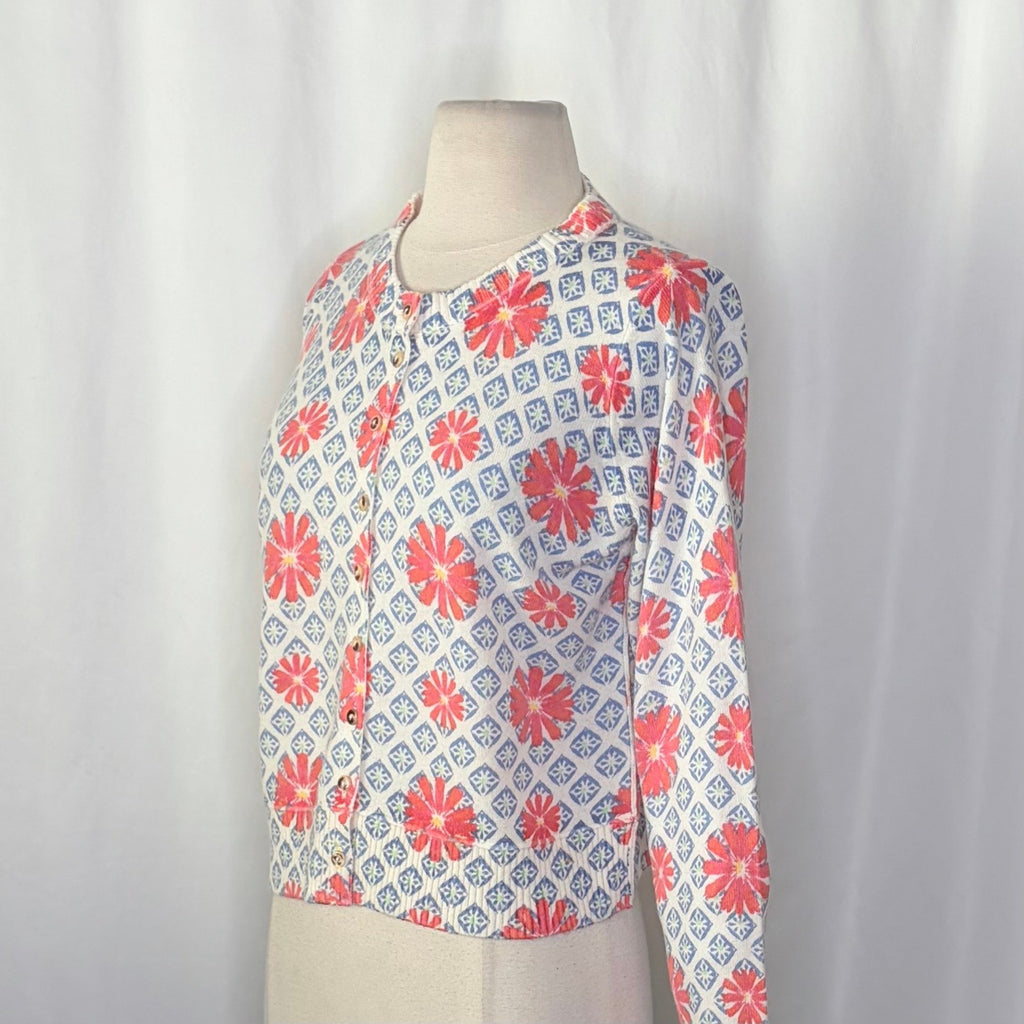 NWT!! FREE PEOPLE Nocturnal Patterned Cardigan Sweater Cardi Floral Small