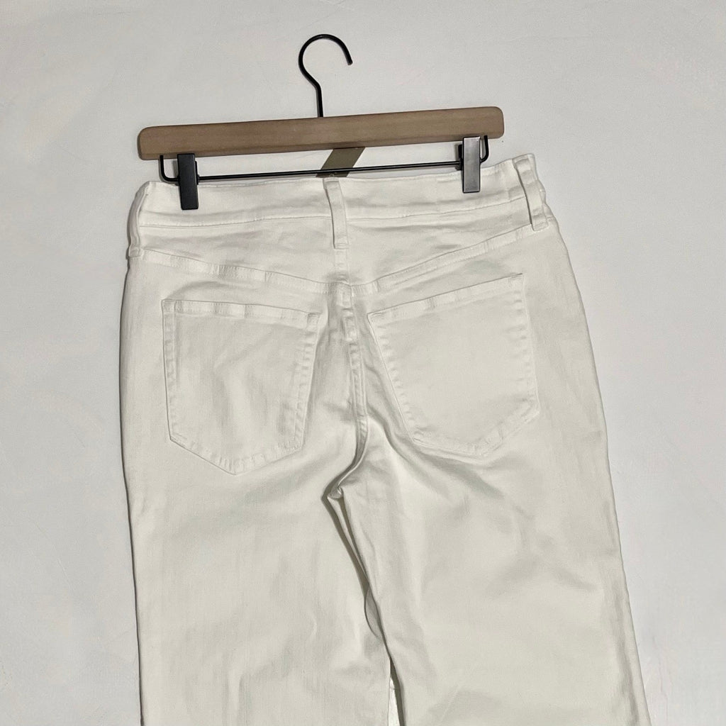 NWT!! J. CREW Lower Rise Full Length Slim Wide Jeans Solid White 27P 27 Petite