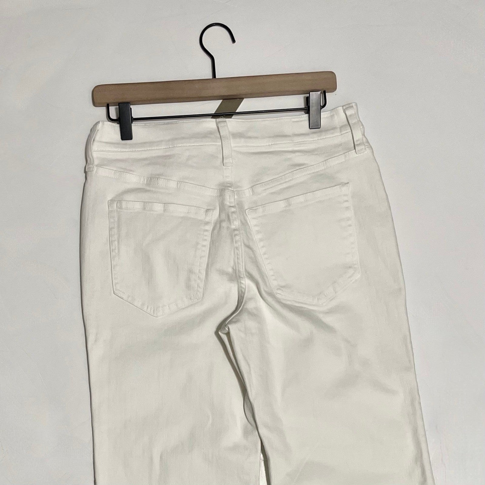 NWT!! J. CREW Lower Rise Full Length Slim Wide Jeans Solid White 27P 27 Petite