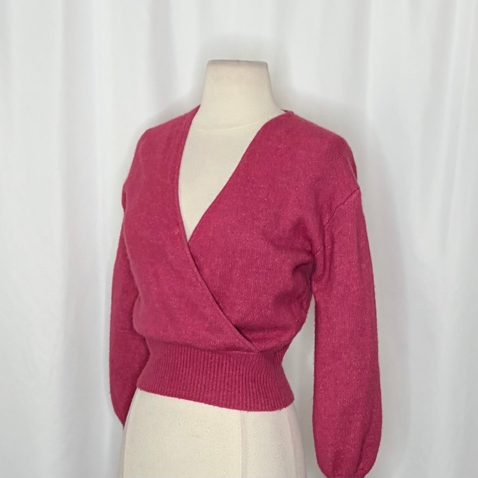 Aritzia WILFRED SoftSpoke Dear Sweater Relaxed V-Neck Wrap Wweater XXS XX-Small