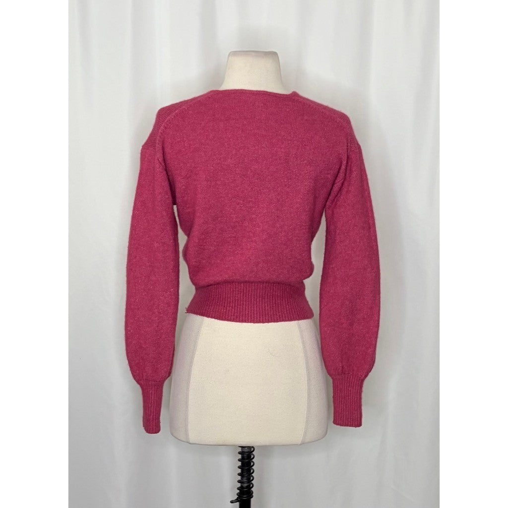 Aritzia WILFRED SoftSpoke Dear Sweater Relaxed V-Neck Wrap Wweater XXS XX-Small