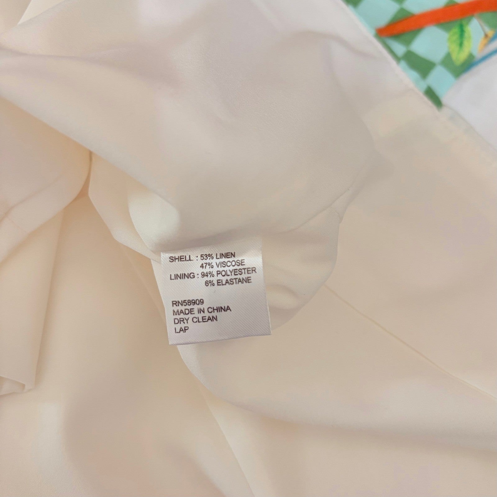 NWT!! ANTONIO MELANI Callista Cropped Linen Top Citrus Bliss Fruit Checkered 0