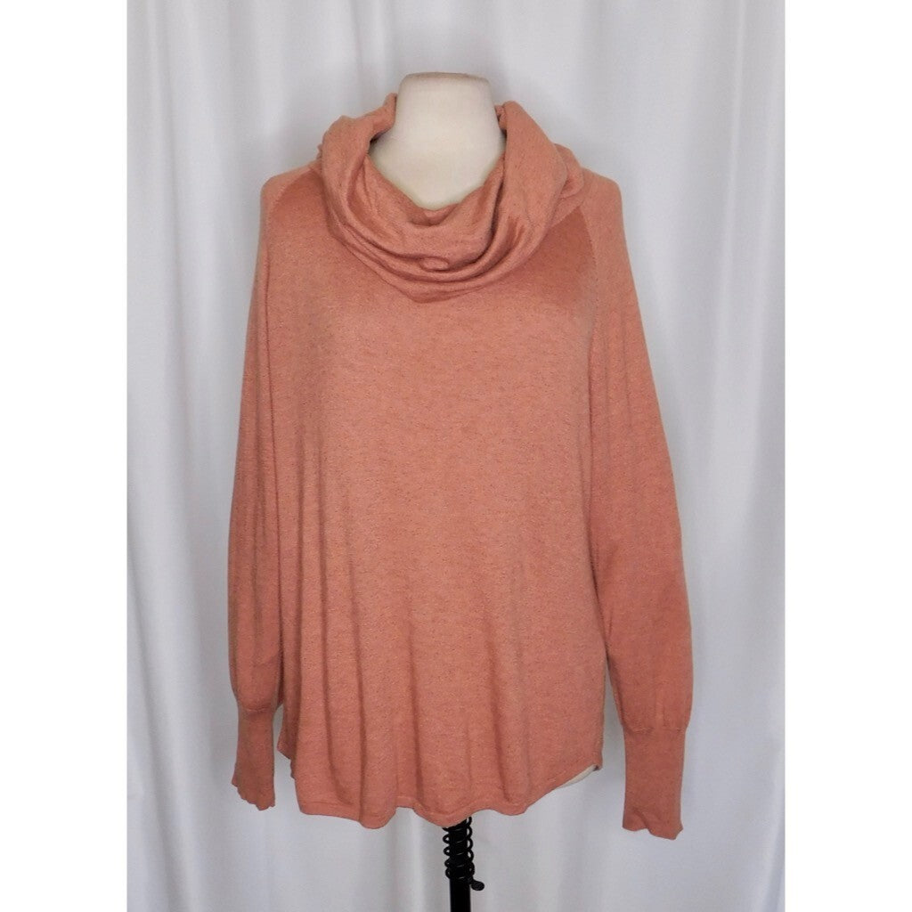 JOIE Wesley Cowl Neck Slouchy Sweater Heather Pale Clay Pullover Knit Medium