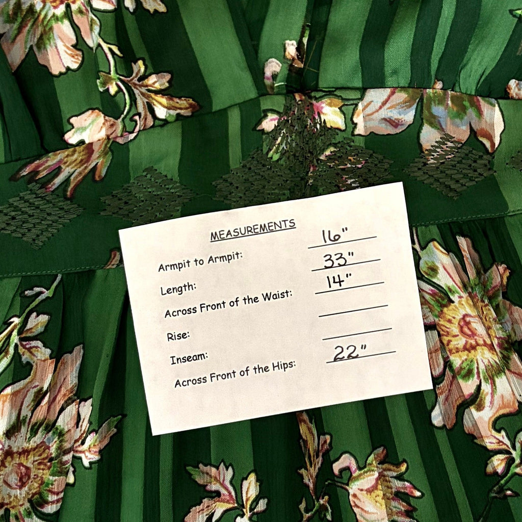 New Romantics FREE PEOPLE Midnight Blooms Dress Green Floral Embroidered Small