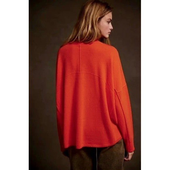 FREE PEOPLE Cashmere Mila Sweater Crew Neck Pullover Knit Oversized X-Large