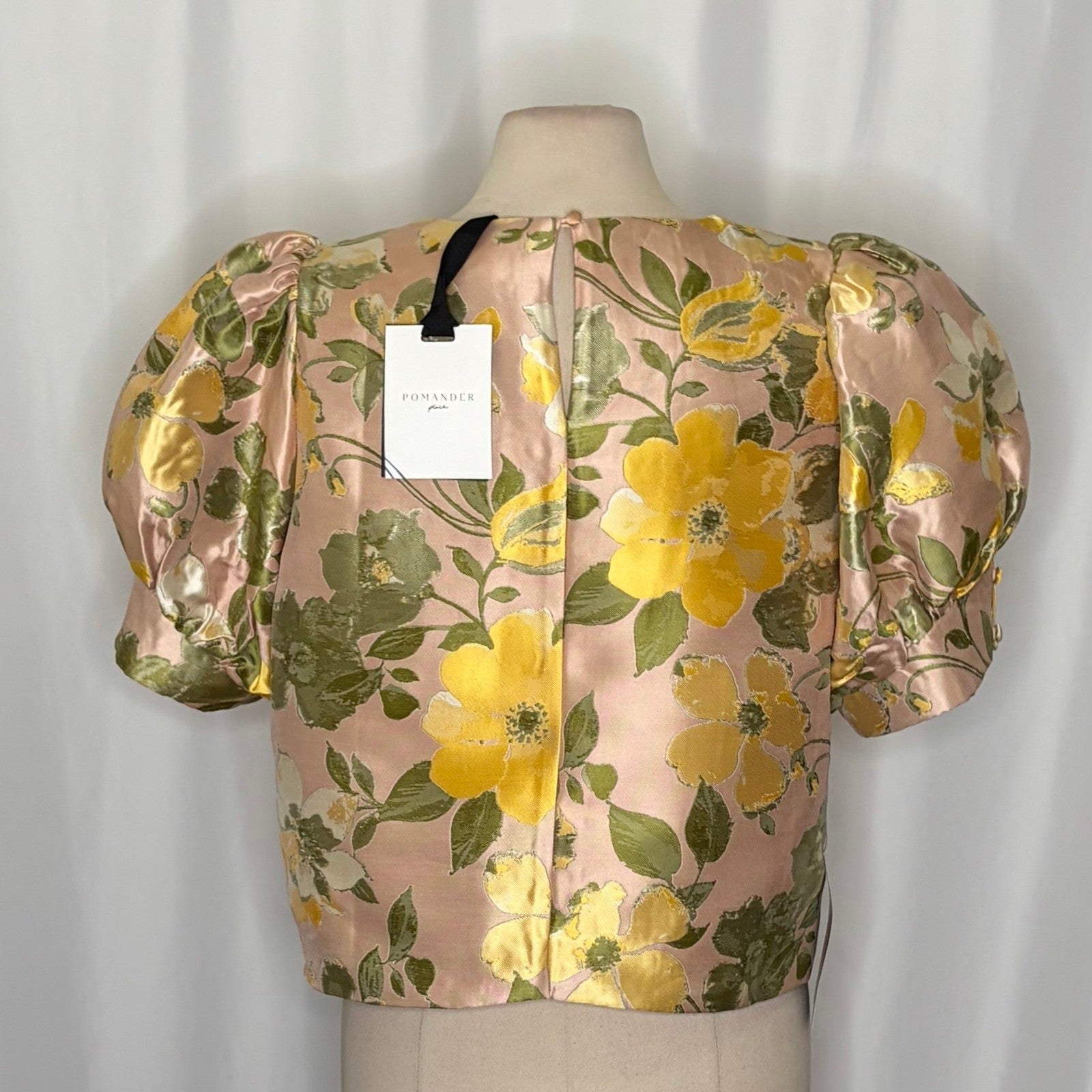 NWT! Tuckernuck POMANDER PLACE Floral Lotus Jacquard Thea Blouse X-Large