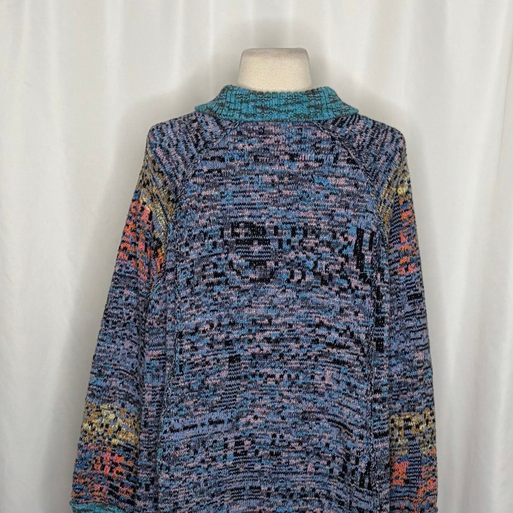 FREE PEOPLE Seasons Of Sun Mini Collared Pullover Knit Sweater Dress Small