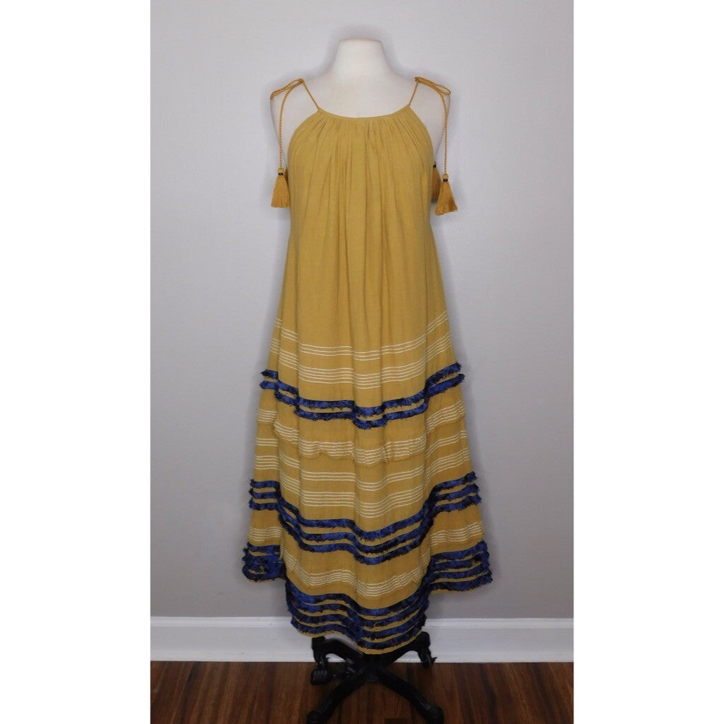 NWT!! Anthropologie COREY LYNN CALTER Serena Trapeze Dress Tiered Maxi Large