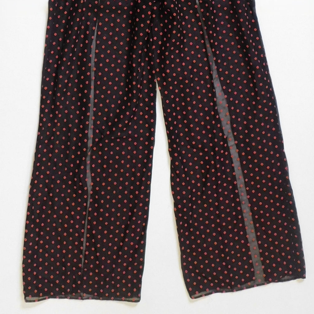 NWT!! THE FIFTH LABEL Titania Jumpsuit Black Red Clip Dot Dots Ruffle X-Small