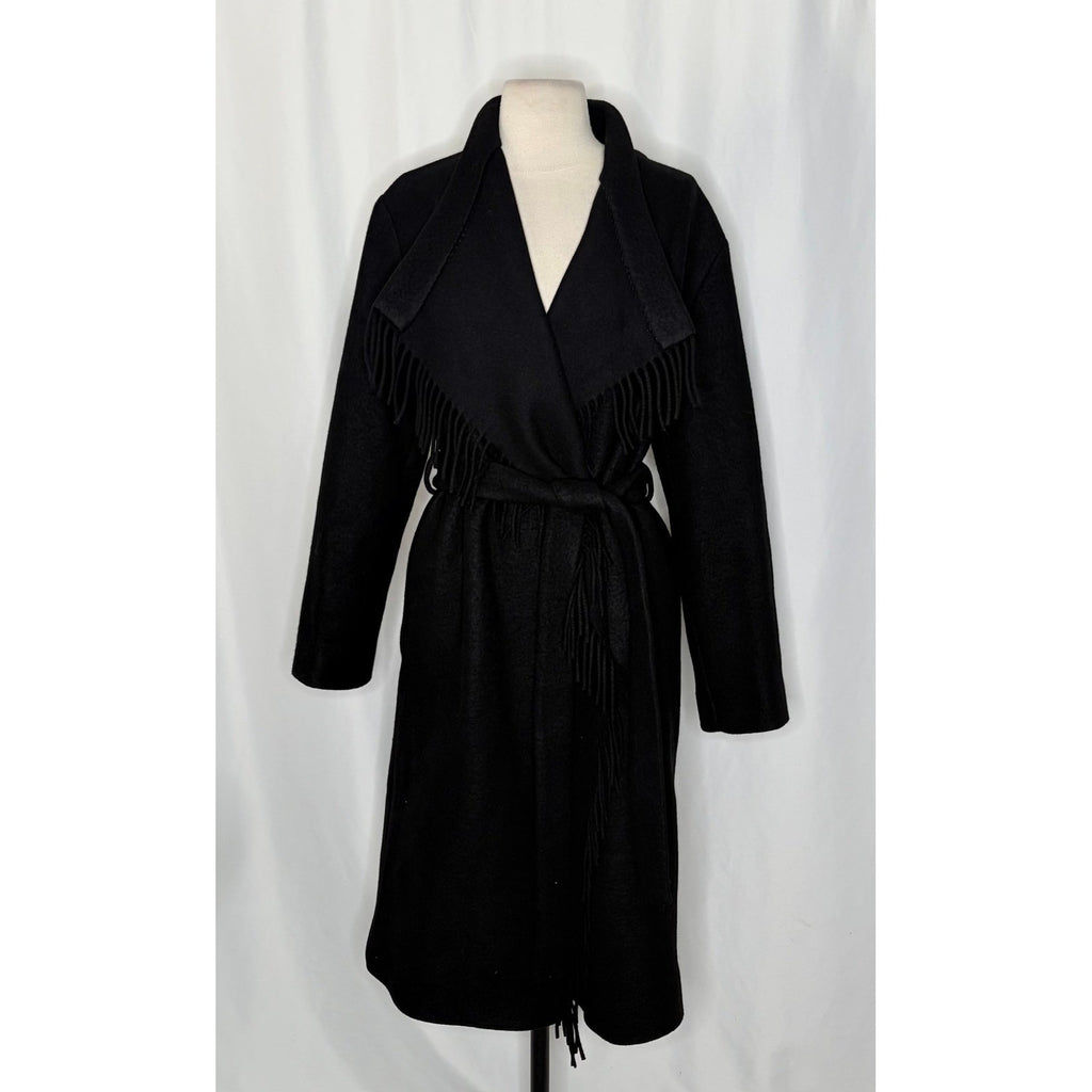 NWT!! IRO Nicky Wool Cashmere Blend Shawl Collar Long Sleeve Wrap Coat 40 Large