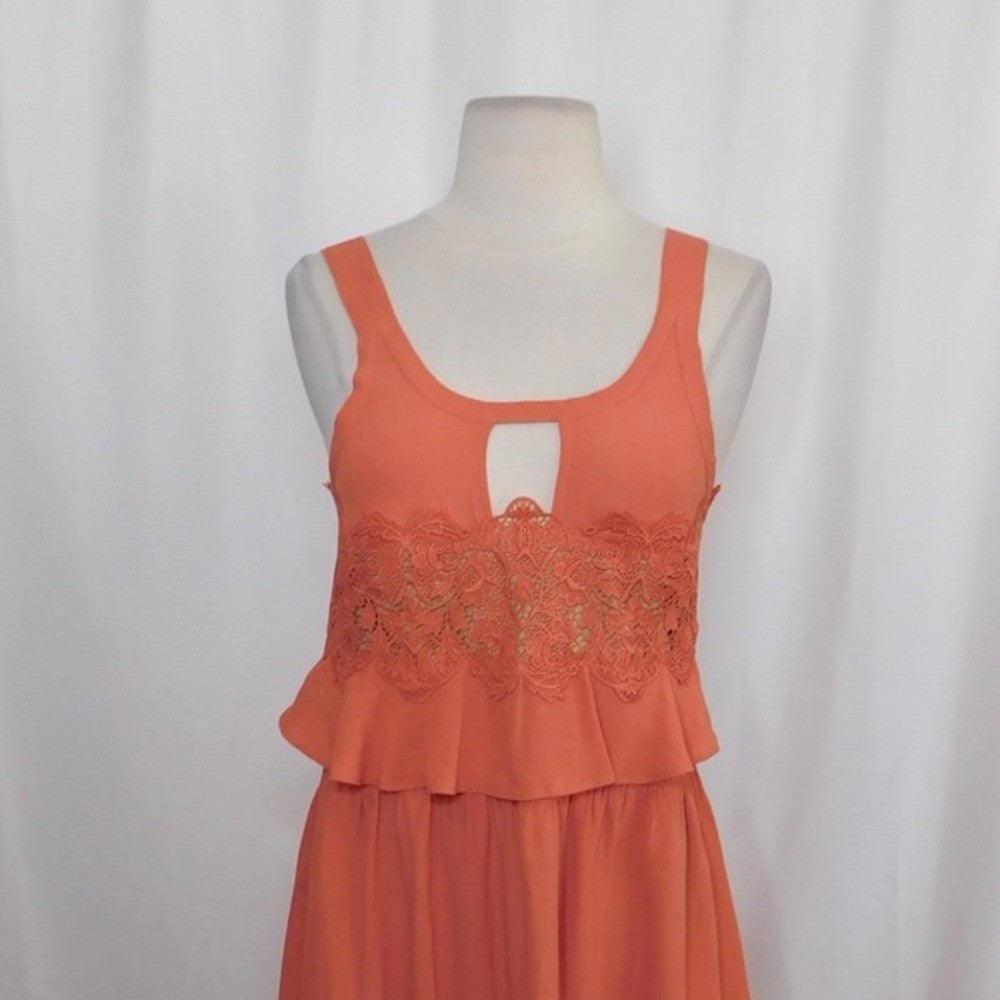NEW!! FOR LOVE AND LEMONS Sienna Dress Lace Keyhole Mini Party Romantic Small