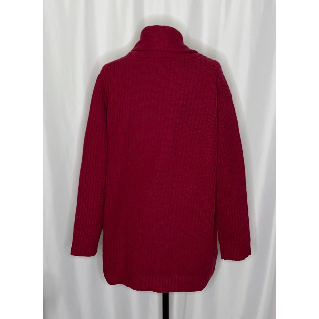 NWT!! WOOLOVERS Lambswool Shrug Cosy Cardigan Sweater Purple Wine Knit X-Large