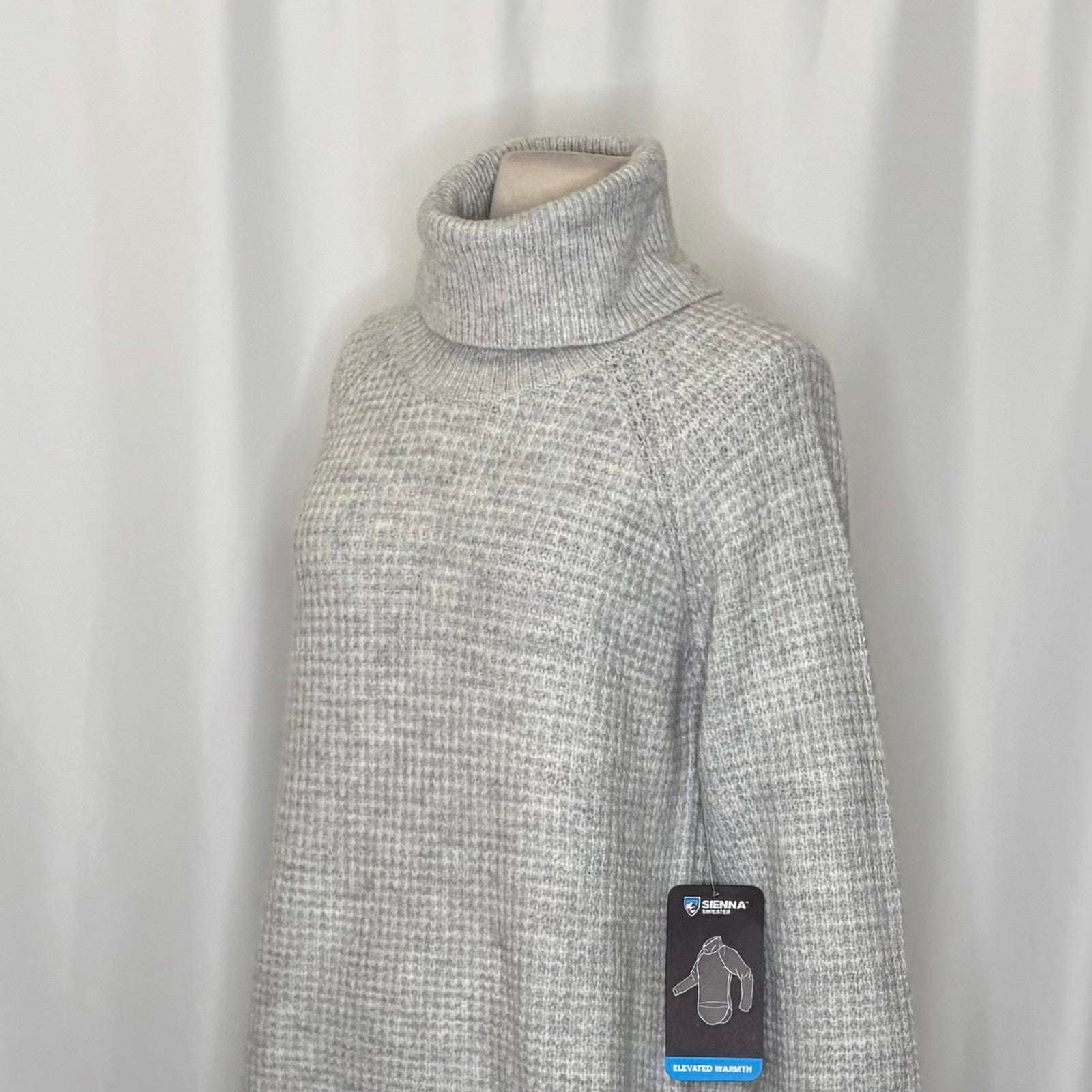 NWT!! KÜHL Sienna Sweater Turtleneck Cowl Pullover Ash Gray Knit Kuhl Medium