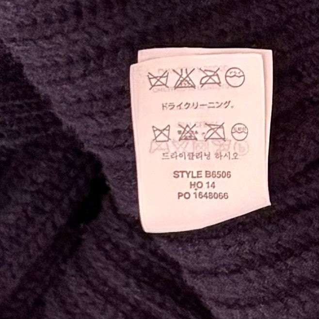J. CREW Wool Navy Blue Cardigan Sweater Solid Ribbed Knit Preppy Academia Large