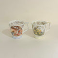 Set 2 Vintage ROYAL DOULTON Brambly Hedge Winter Spring Beaker Tea Cups 1983