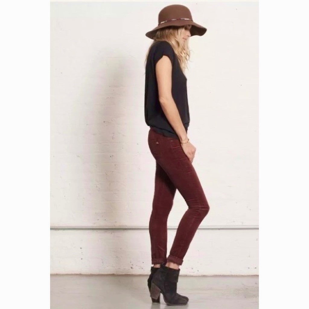 RAG & BONE The Skinny Cord Stretch Corduroy Pants Solid Clay Streetwear Size 27