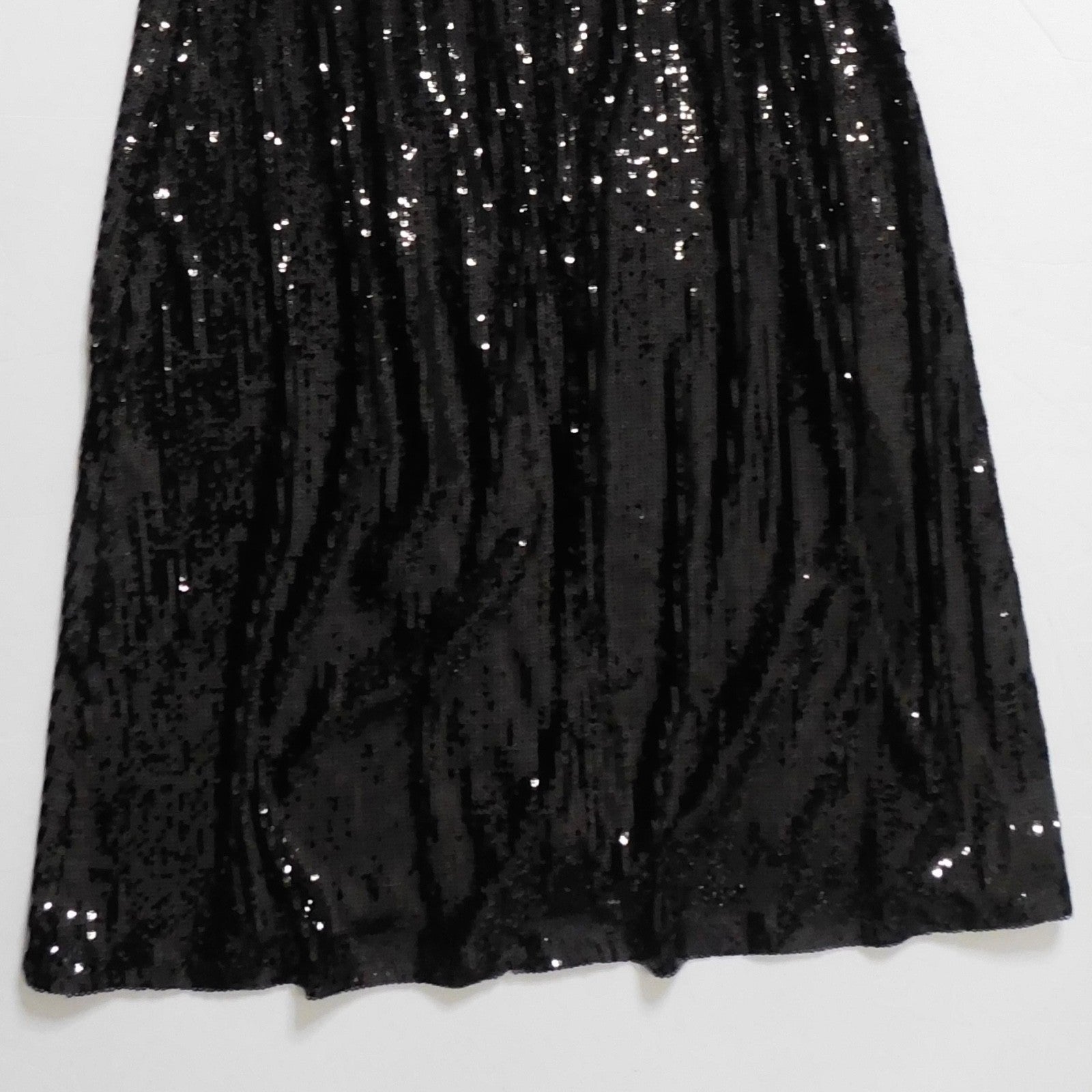 NWT!! WEWOREWHAT Black Sequin Halter Dress Full Length Maxi Glam Party Size 2
