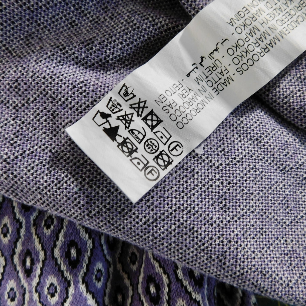 ZARA Lilac Jacquard Open Back Mini Dress Heart Detail Retro Knit Purple Small