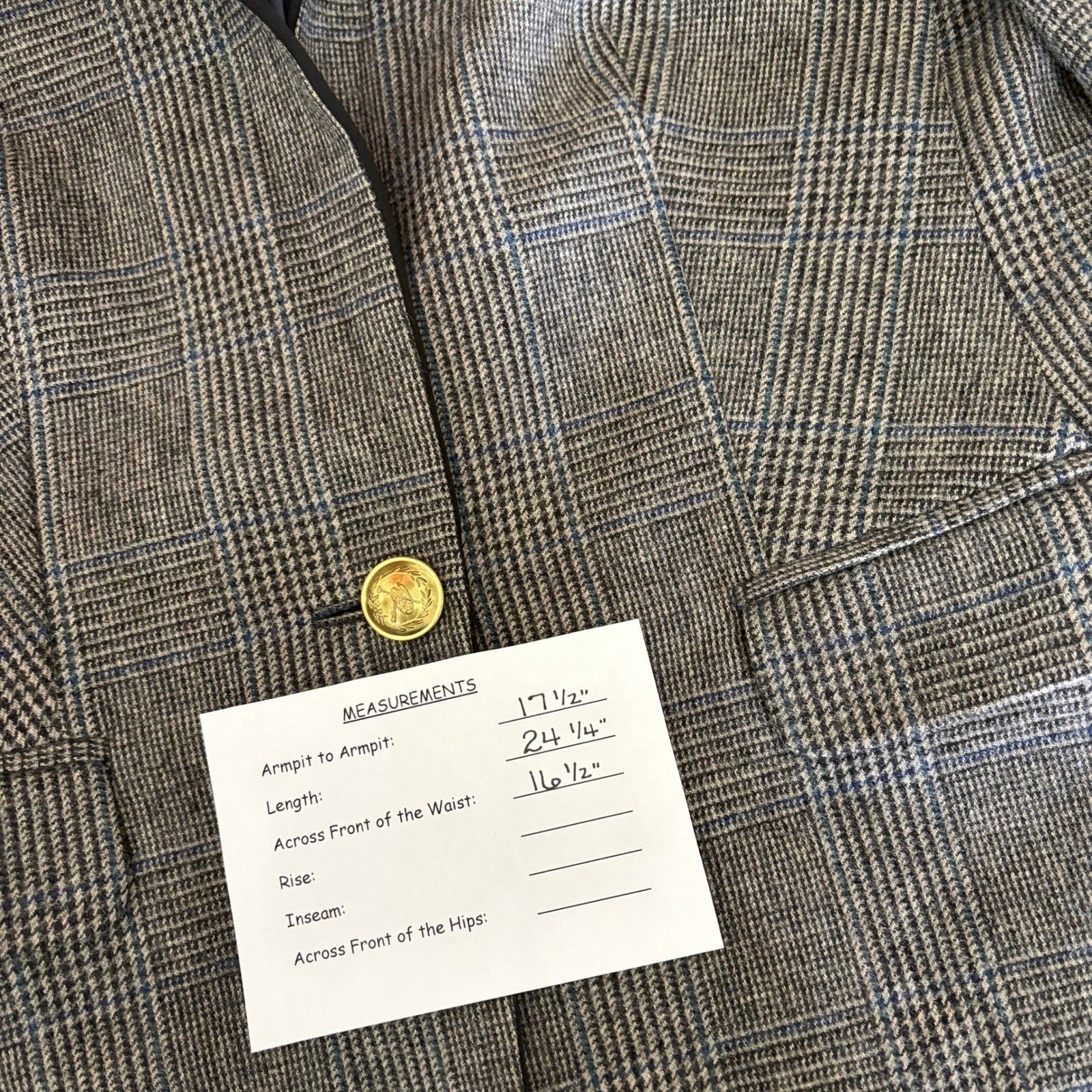 J. CREW Wool Regent Blazer Plaid Satin Lapels Houndstooth Black Gray Size 6