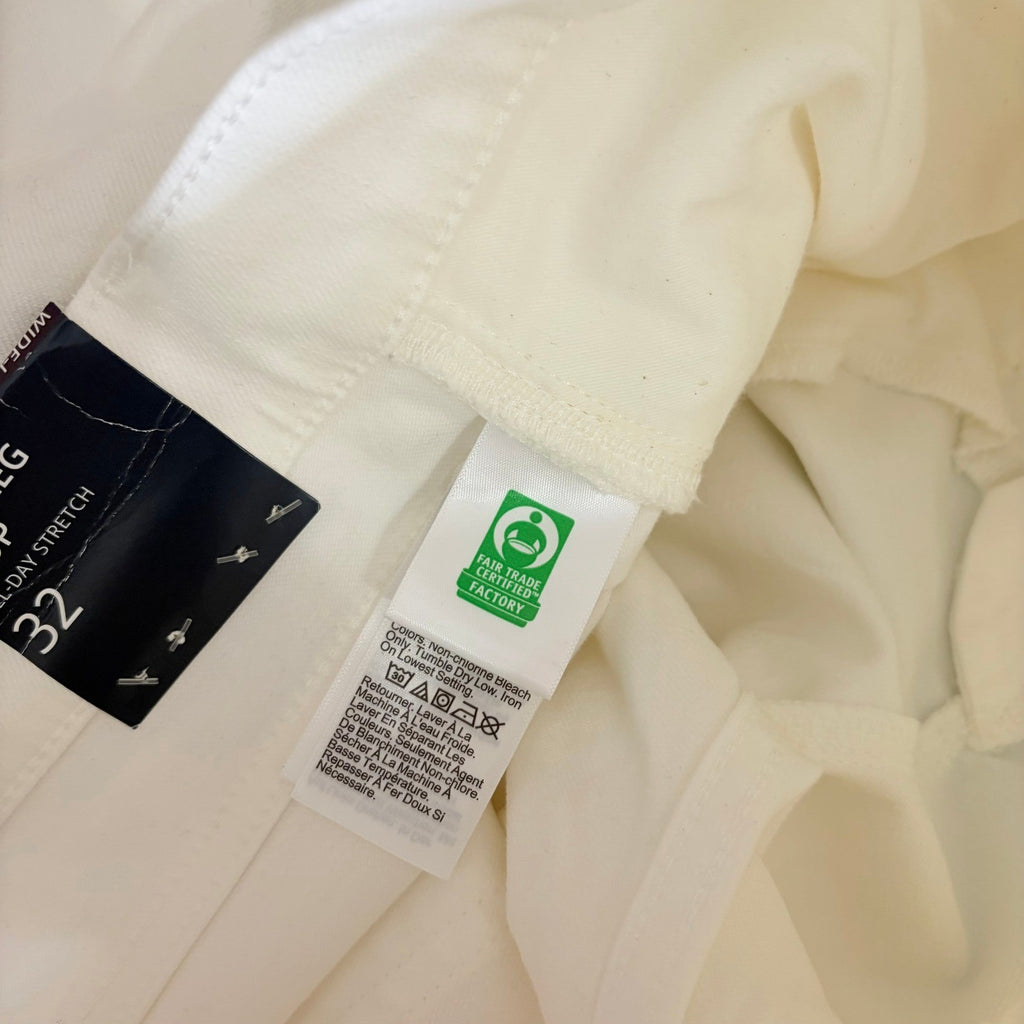 NWT!! J. CREW Factory Wide-Leg Cropped Jeans All-Day Stretch Solid White Size 32