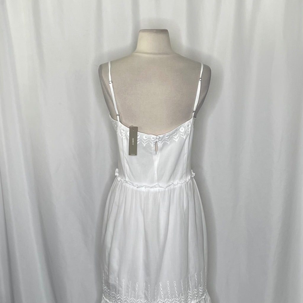 NWT!! J. CREW Sorrento Dress Cotton Voile Solid White Bridal Preppy XXS XX-Small