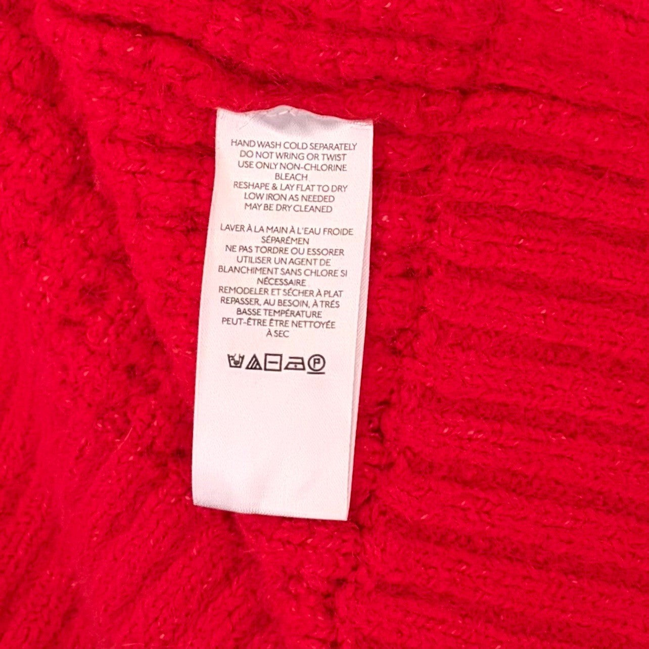 Anthropologie MAEVE Cowl Neck Pullover Sweater Knit Solid Red Turtleneck Small