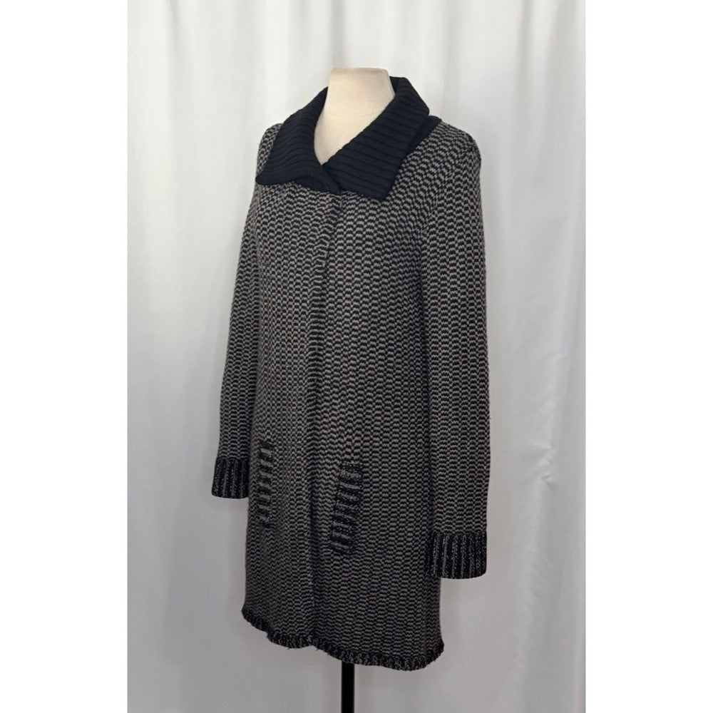 MARGARET O'LEARY Angora Cashmere Wool Long cardigan Sweater Jacket Medium