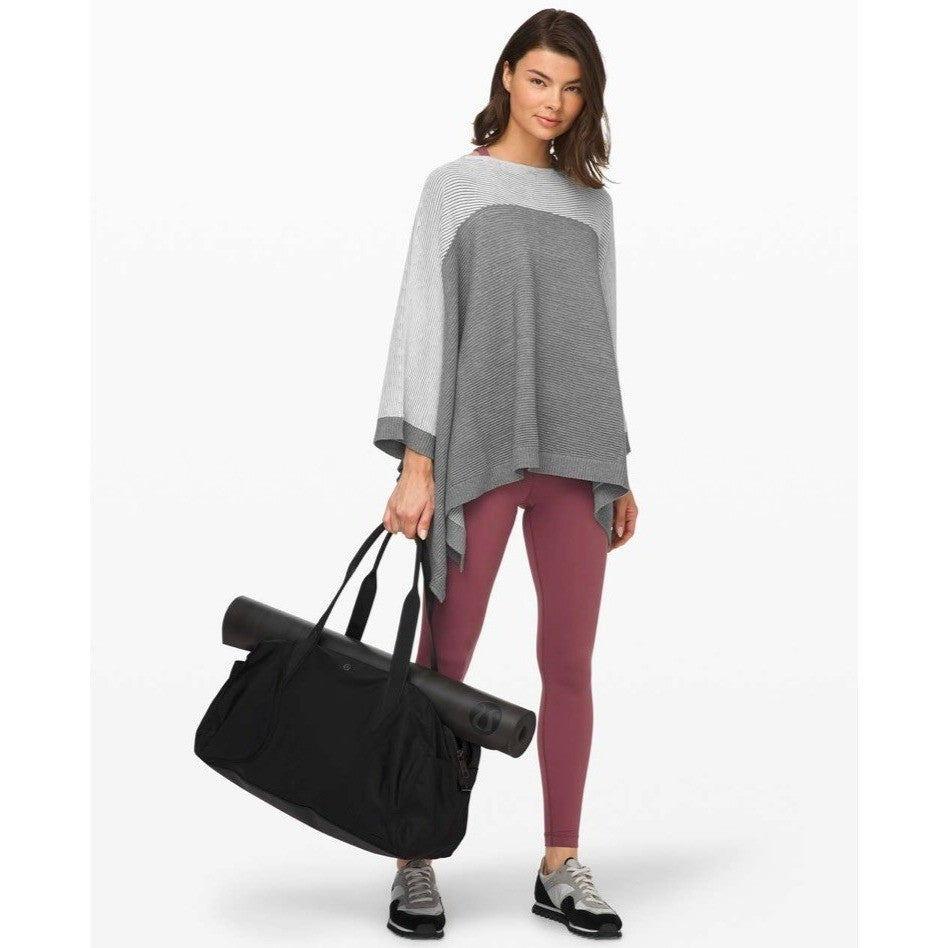 LULULEMON It All Lines Up Poncho Heathered Core Ultra Light Grey Medium Grey O/S