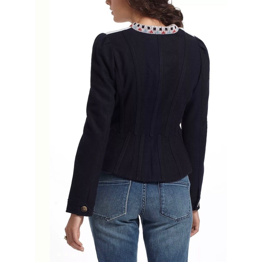 NWT!! Anthropologie ELEVENSES Buckhaven Fairisle Sweater Cardigan Jacket Size 12