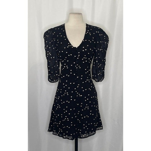 ALLSAINTS Malie Broken Heart Dress Embroidered Black Ivory All Saints Small