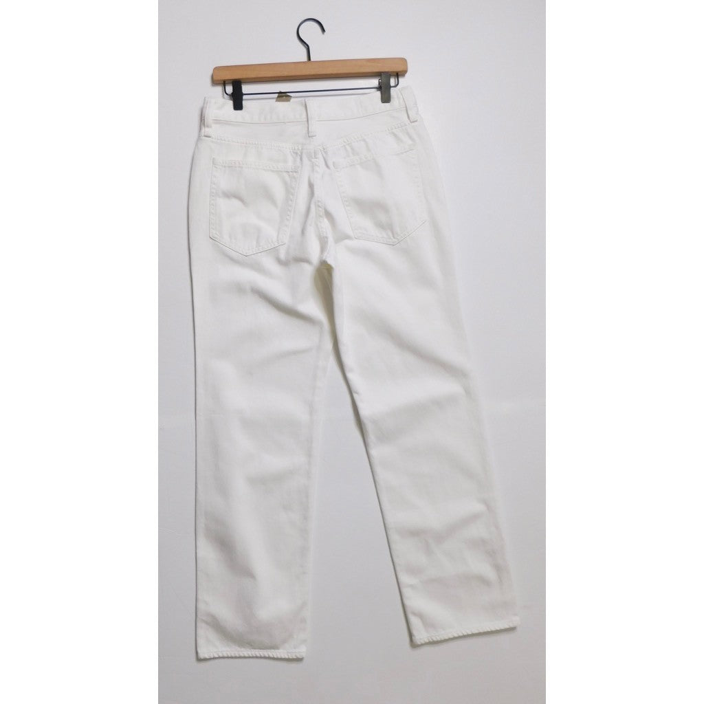 NWT!! J. CREW White '84 Slouchy Jeans Solid Button Fly Straight Legs Size 26