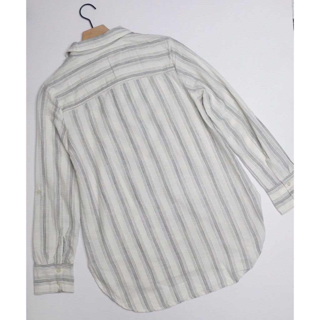 NWT!! Anthropologie LILKA Windrift Stripe Button Down Shirt Top Cotton X-Small