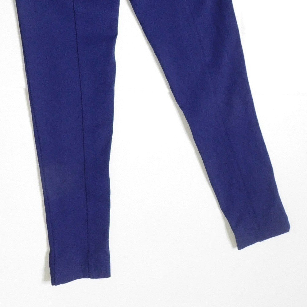 BETABRAND Power Down Skinny Yoga Dress Pants Solid Purple Office Stretch X-Small