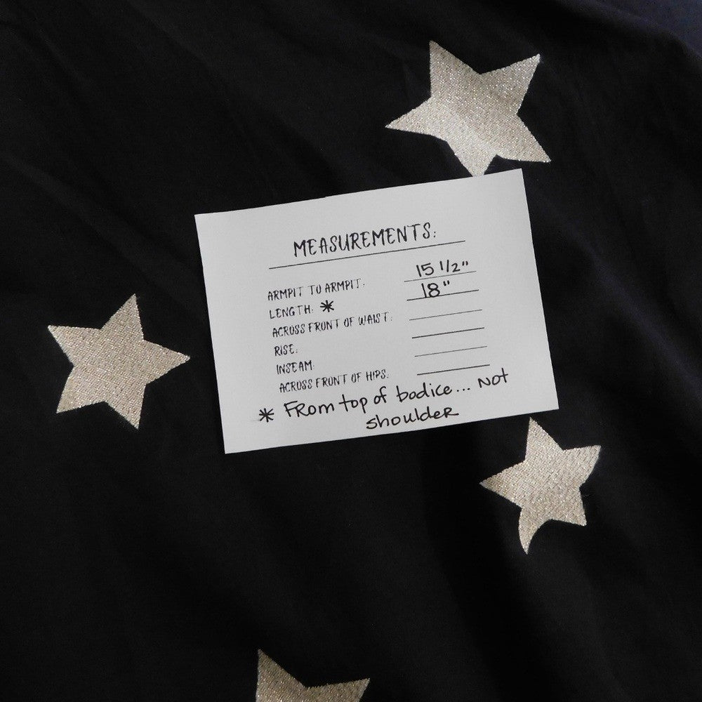 CAROLINE CONSTAS Gabriella Bustier Off Shoulder Top Black Metallic Stars Medium