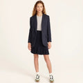 J. CREW Wool Alfie Blazer Navy Blue Herringbone Preppy Academia 4P 4 Petite