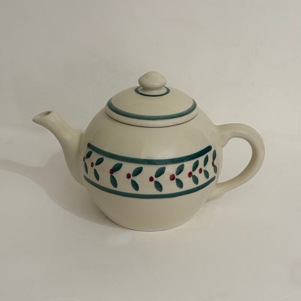 Vintage HARTSTONE Pottery Stoneware Berries Teapot Lidded Ceramic Made in USA