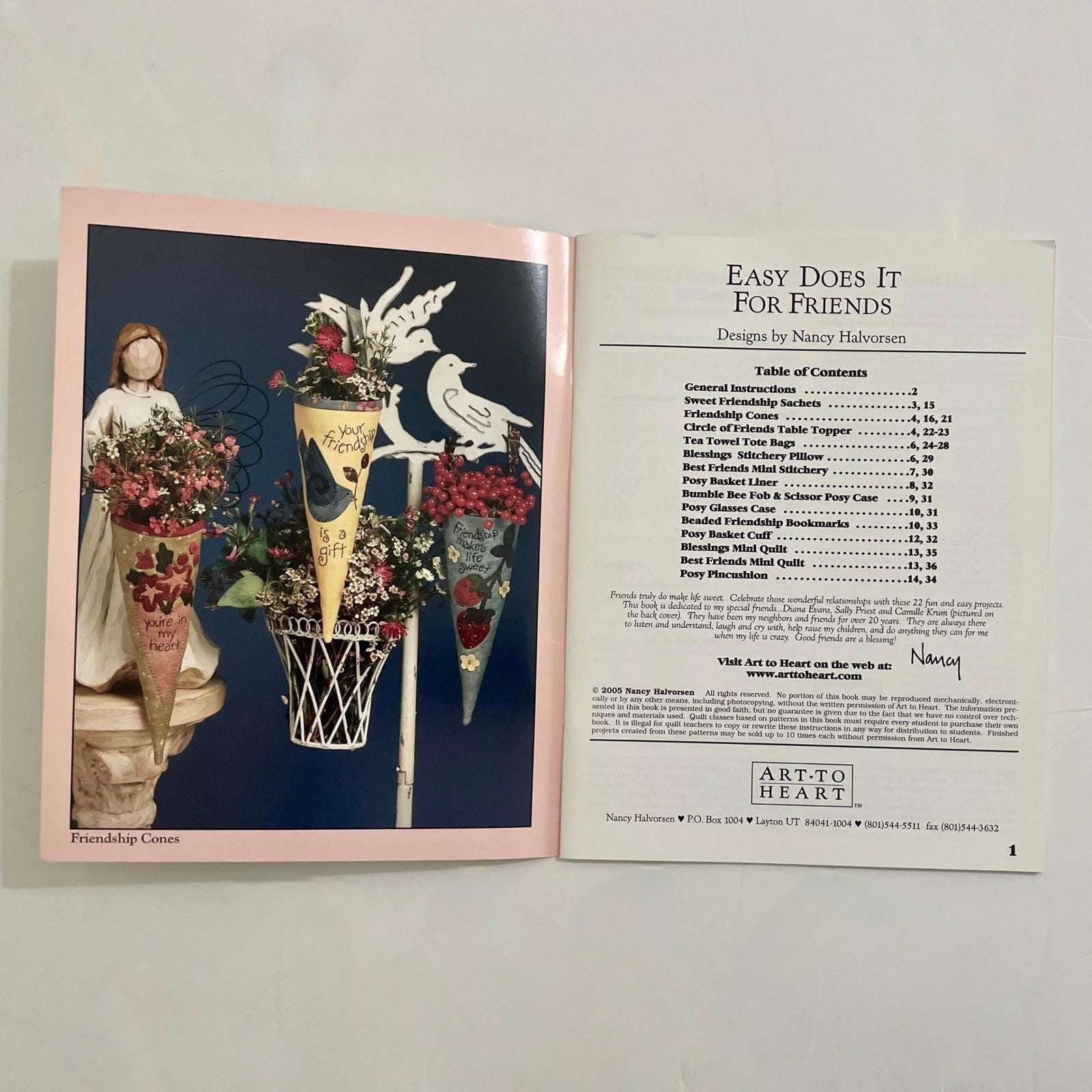ART TO HEART Easy Does It For Friends Book Quilting Sewing Nancy Halvorsen